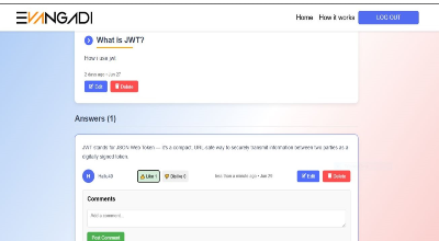 Evangadi Forum answer page